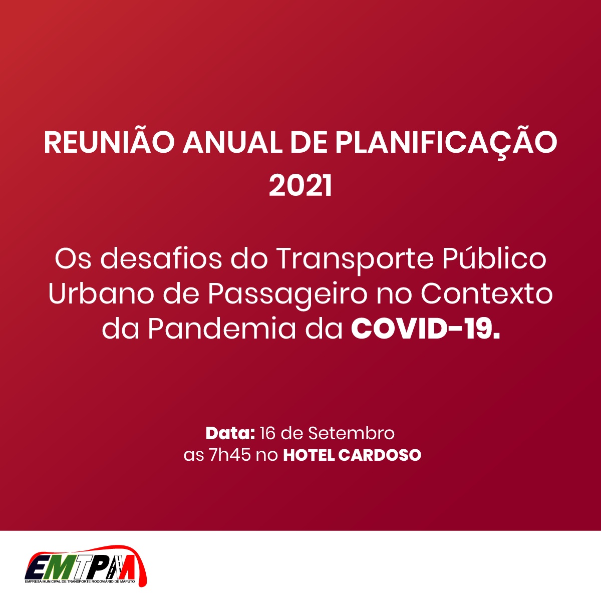 EMTPM - Sob o lema : Os desafios do transporte público... | Facebook