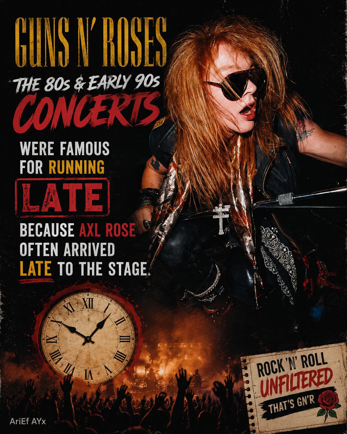 October 19, 1989 - Guns N' Roses at Los Angeles Coliseum, Los