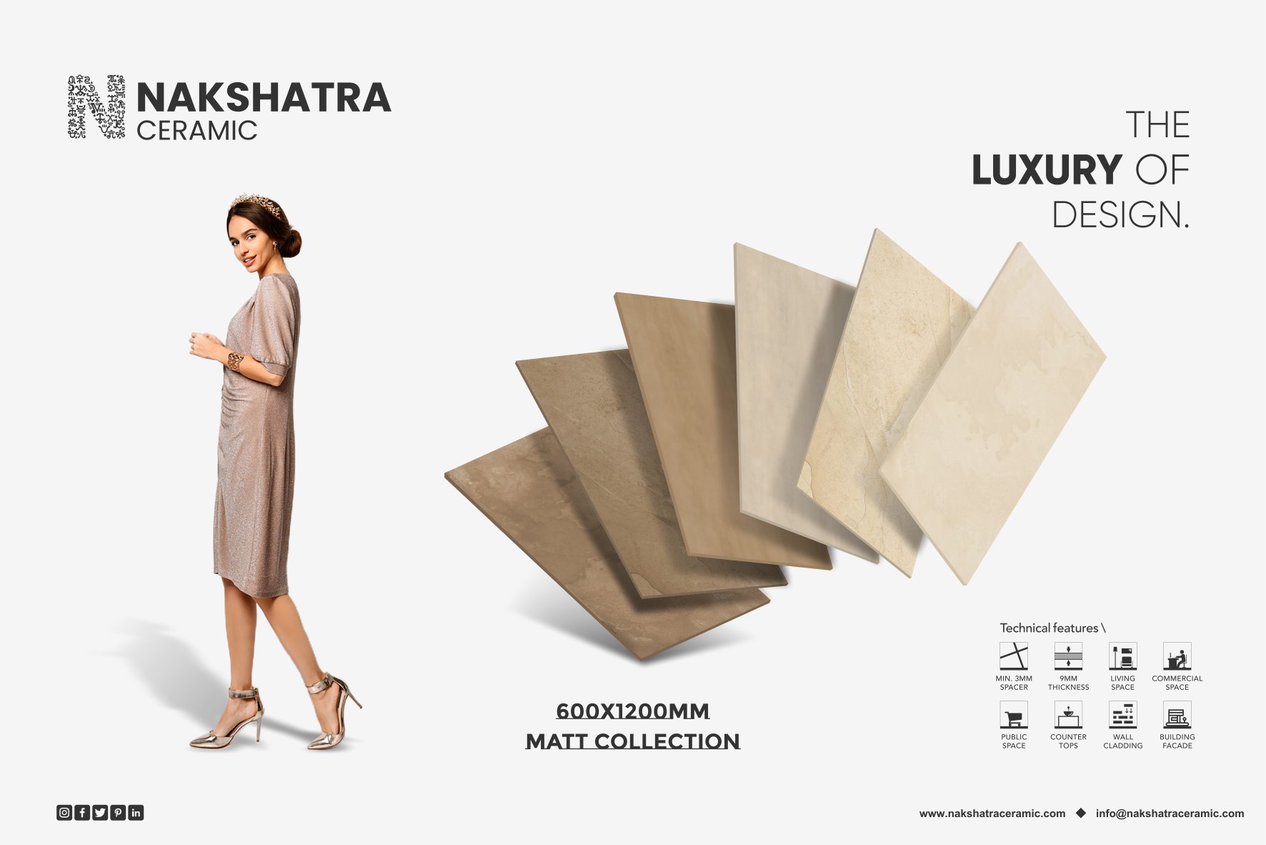 THE LUXURY OF DESIGN SIZE: 600X1200MM... - Nakshatra Ceramic