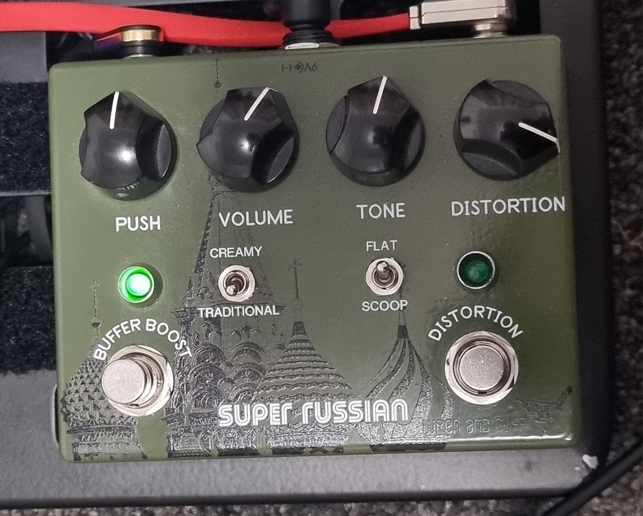 Why does my Wren and Cuff Super Russian clean boost pedal distort