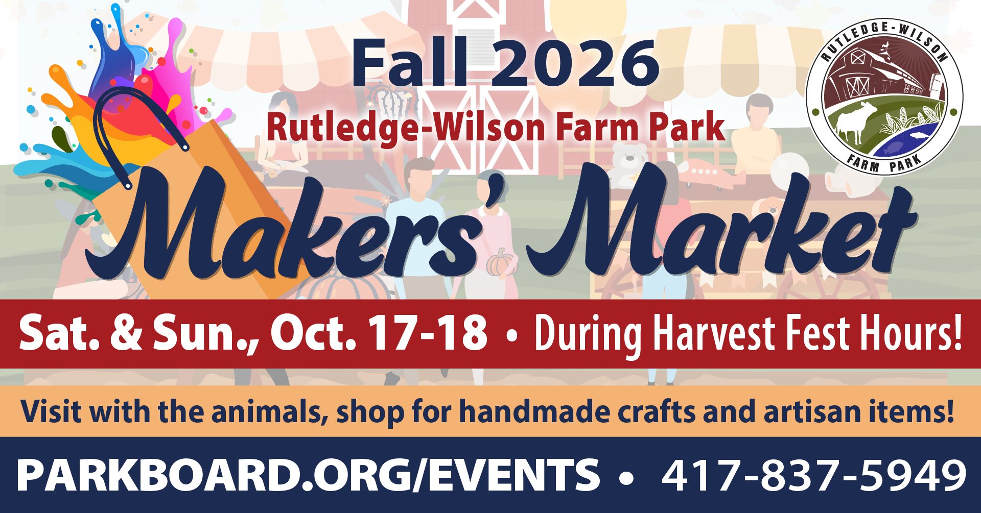 Farm Park Makers' Market 🛍️🐮🎃 Fall 2026