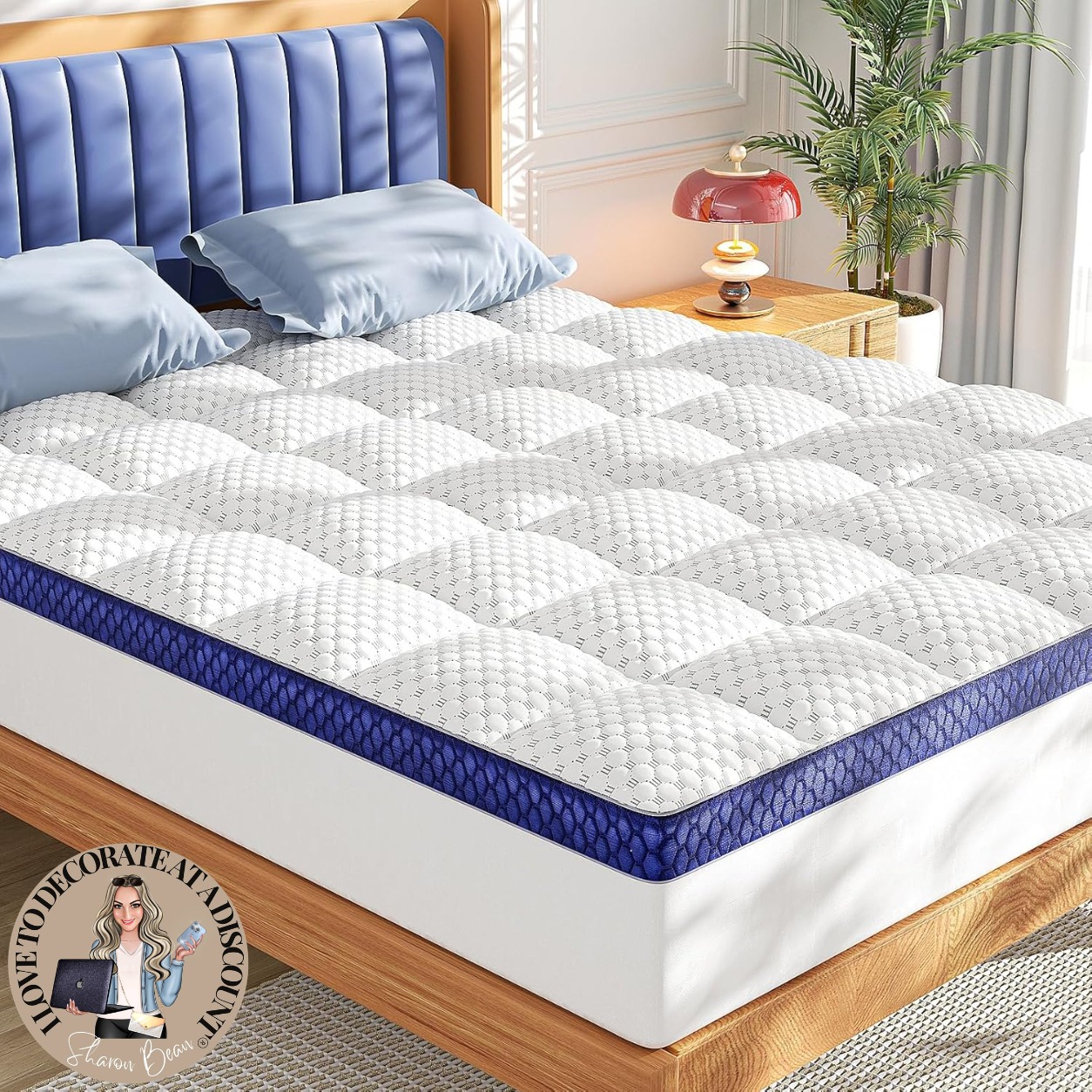 BEDELITE 3 Inch Mattress Topper, Nice Plush Pillow Top Bed Cover  display picture 1