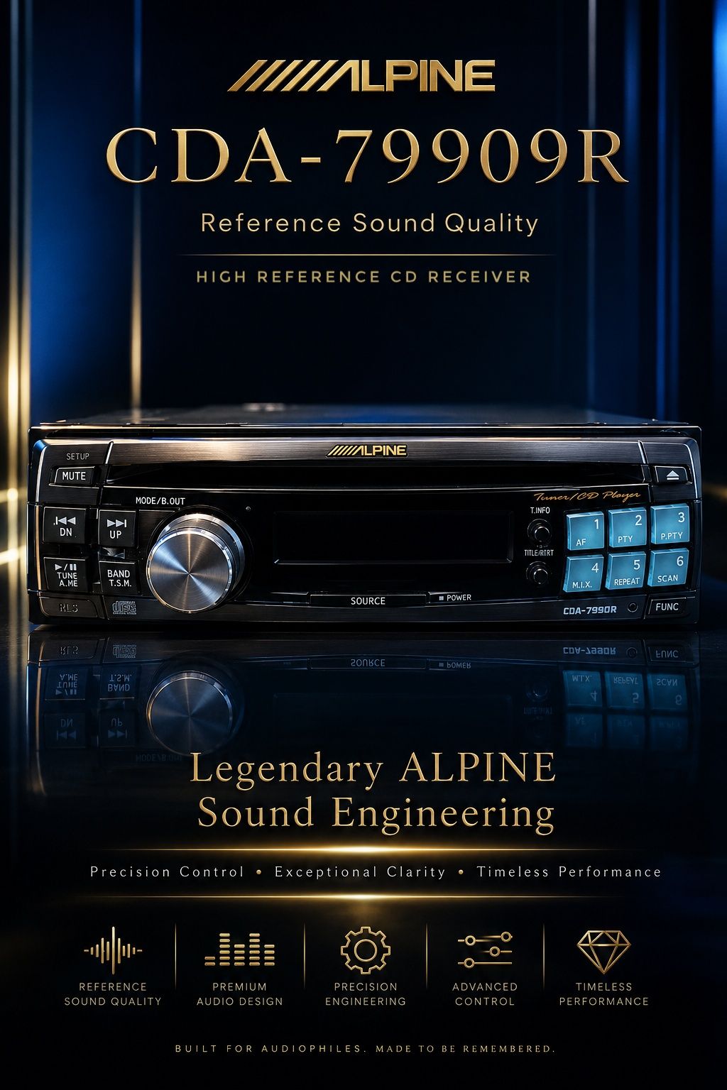 Alpine CDA-7895J CD head unit prioritizes sound quality over