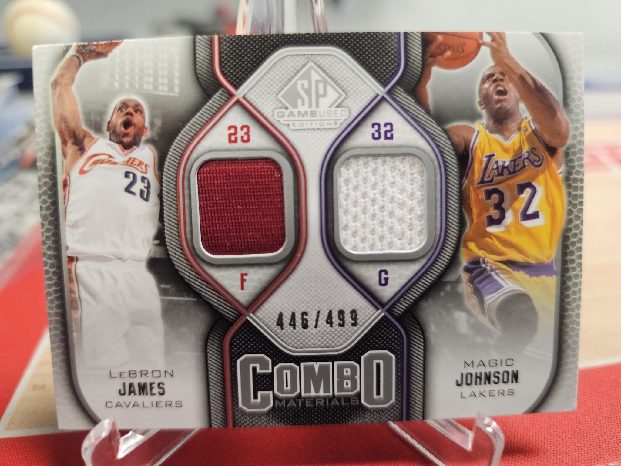 SP Game Used Dual LeBron James/Magic Johnson Relics /499! I love 