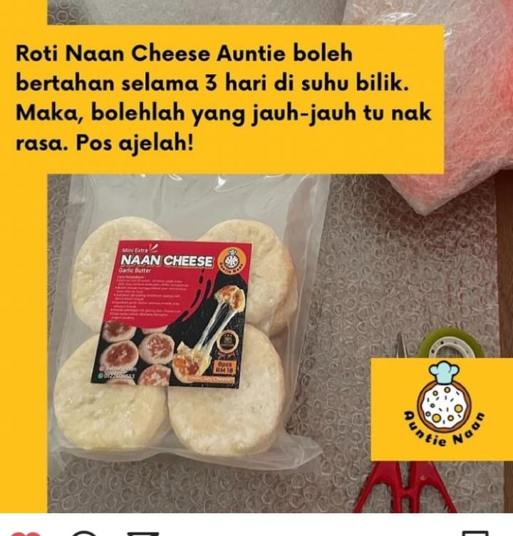 Roti Mini Naan Cheese Frozen