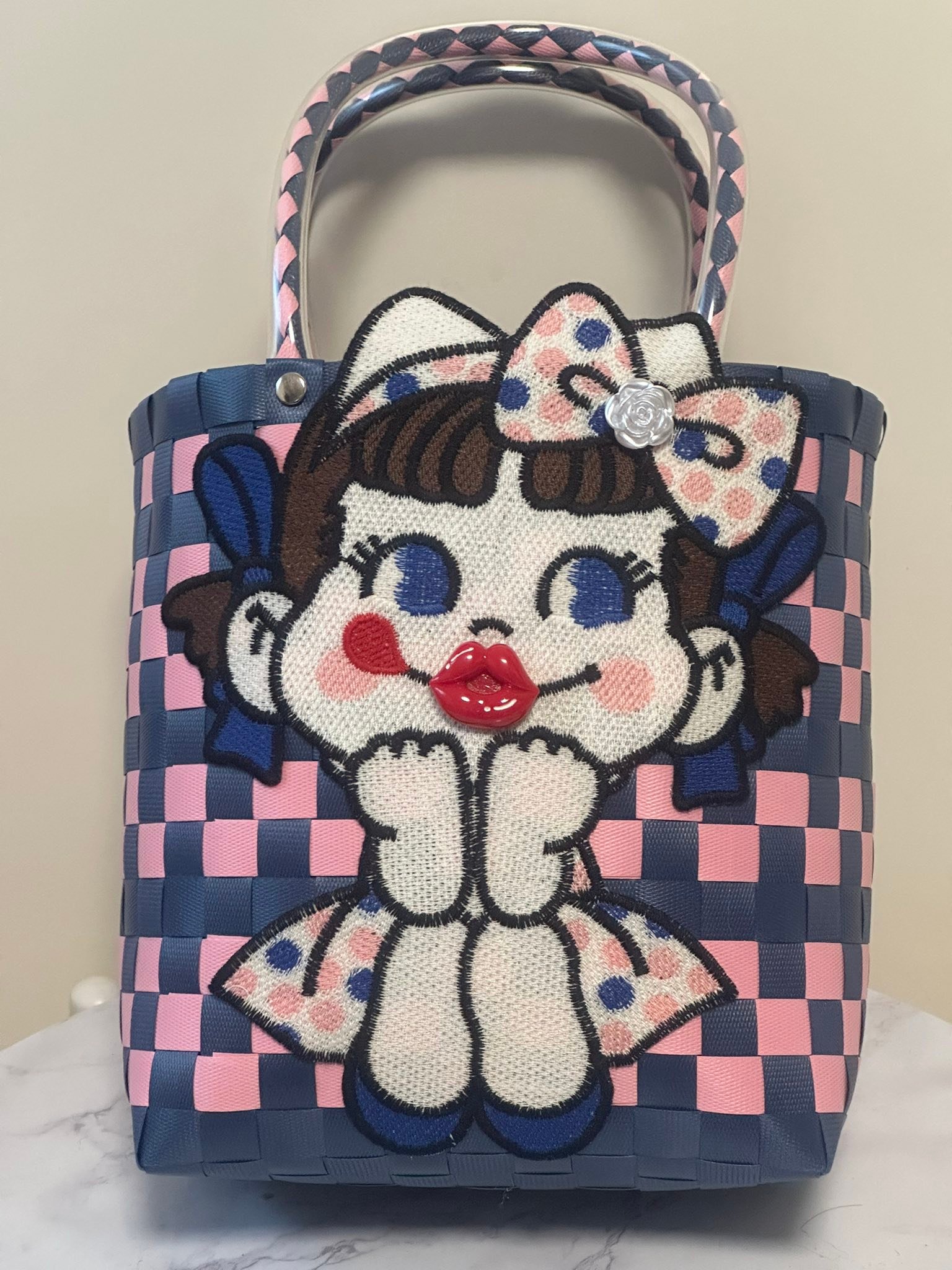 ペコちゃん カゴバッグ 💕ペコちゃんのカゴバッグ💕 ネットで見かけて可愛いなぁ〜🤪💕と