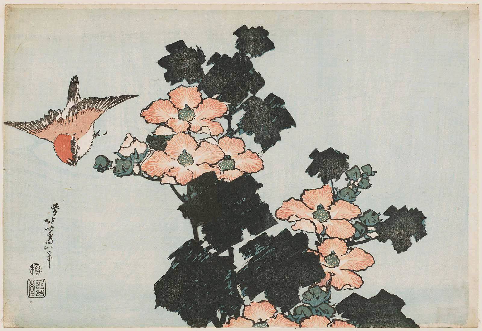 Katsushika Hokusai, Cuckoo and Azaleas, 1828 #art #painting #japan