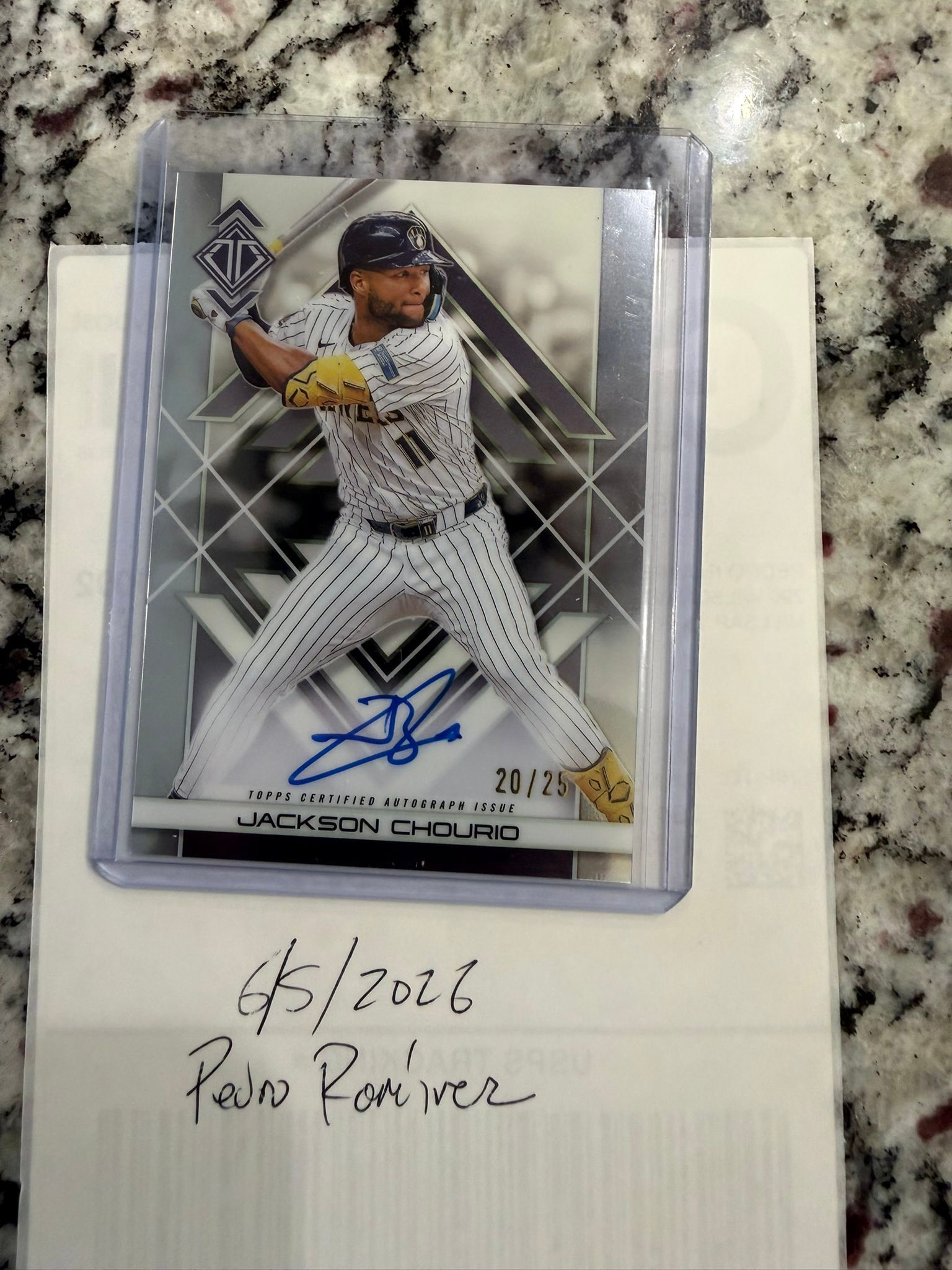 Jackson Chourio 2025 Topps Transcendent on-card auto