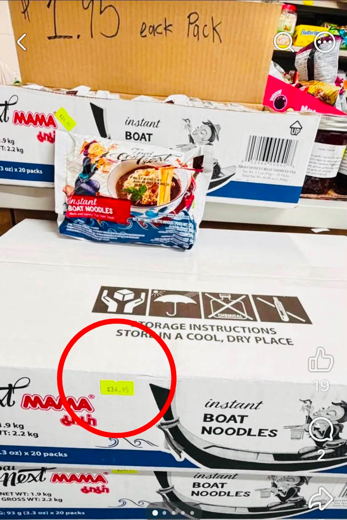 Mama Thai instant boat noodle cases for $29.99 | Garden Grove, CA
