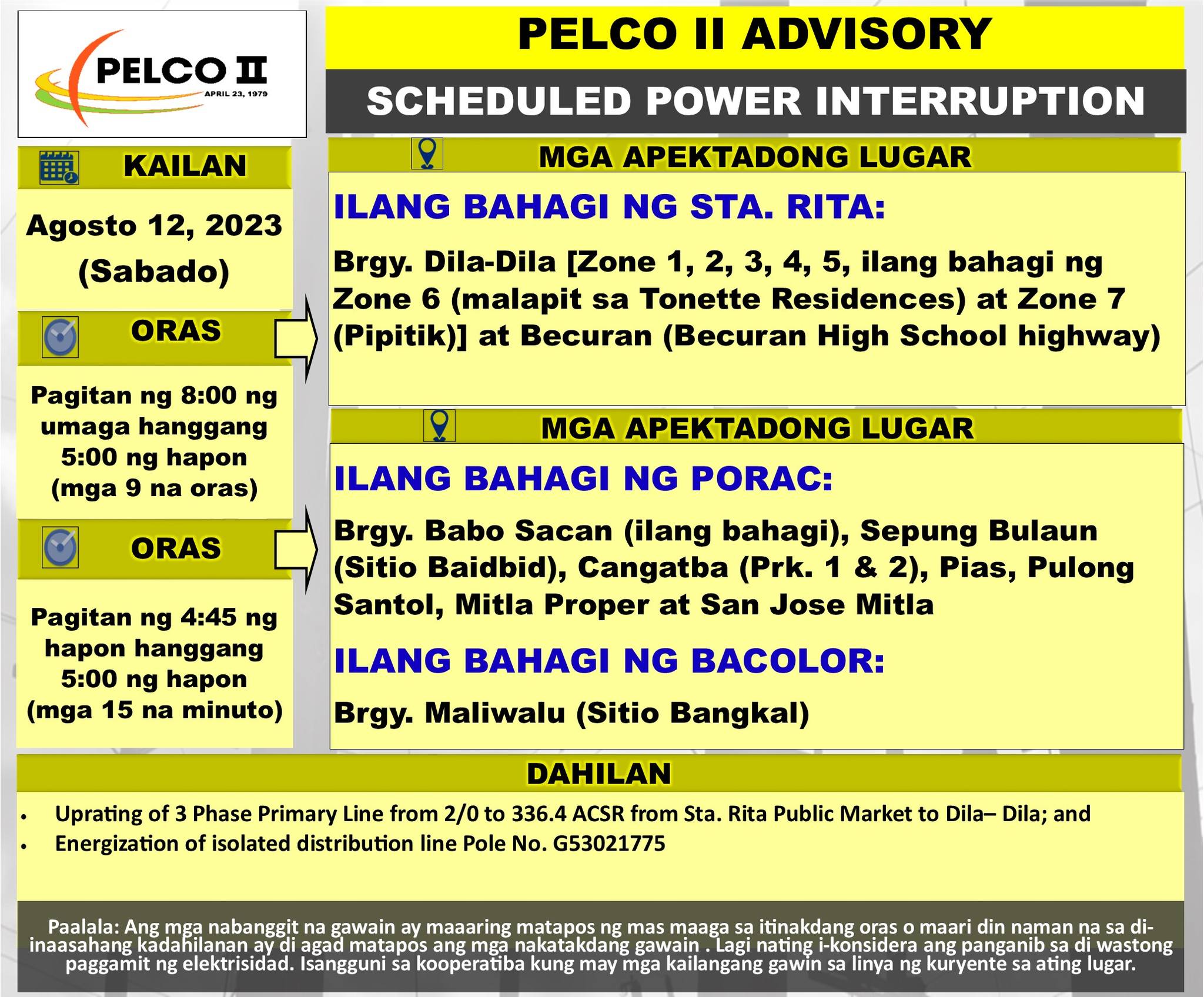 PAUNAWA... - PELCO II - Pampanga II Electric Cooperative, Inc.
