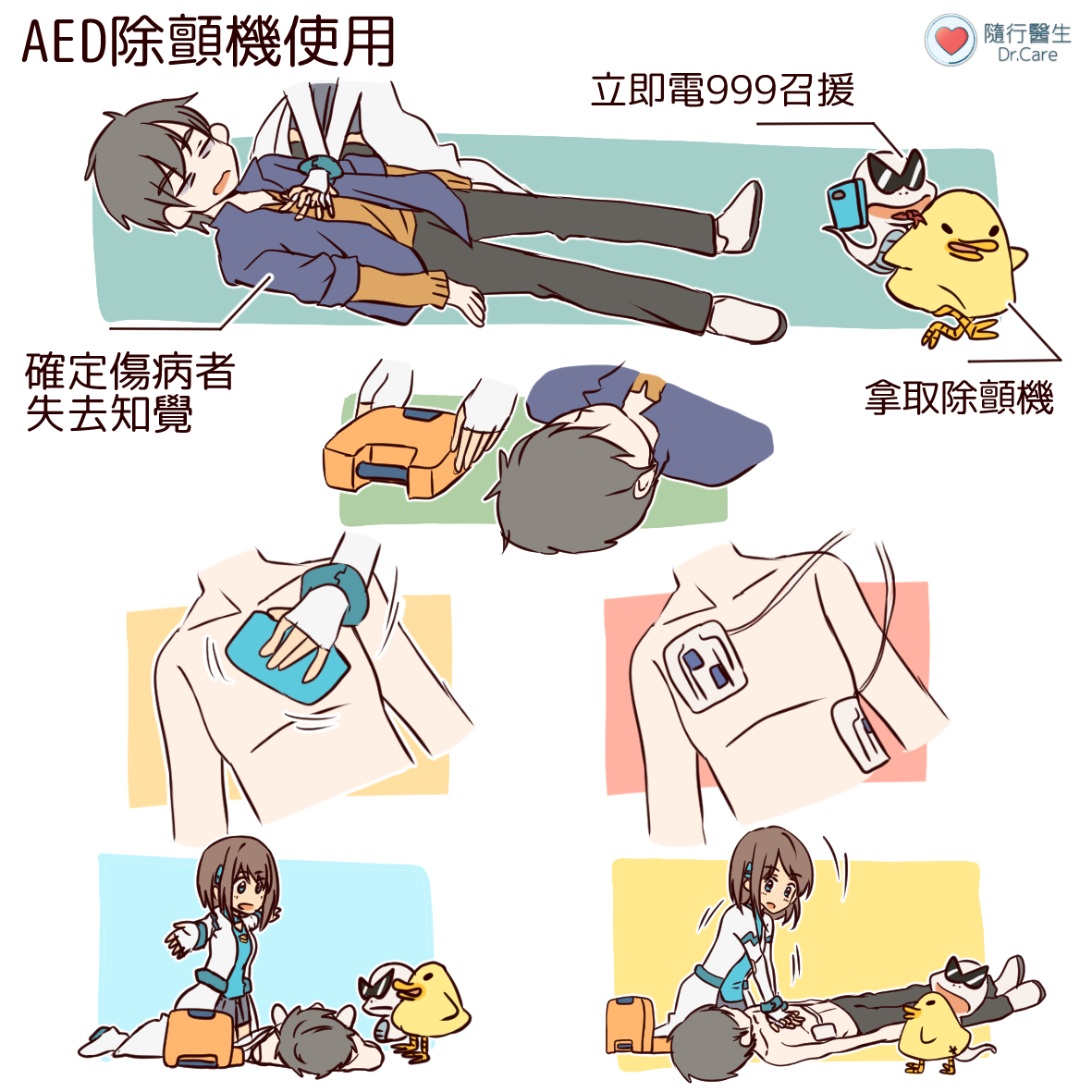 隨行醫生Dr Care - 《急救課程手冊（第十四堂）》 AED機尼個字最近成日都會聽到，但AED機係點用?...