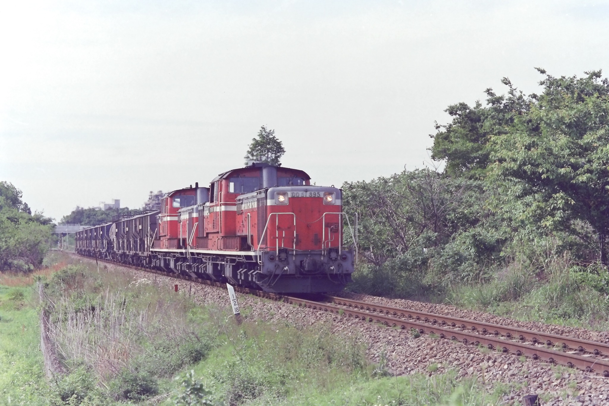 1993年5月23日、八高線 箱根ヶ崎～金子をゆくDD51 895号機（お召予備機