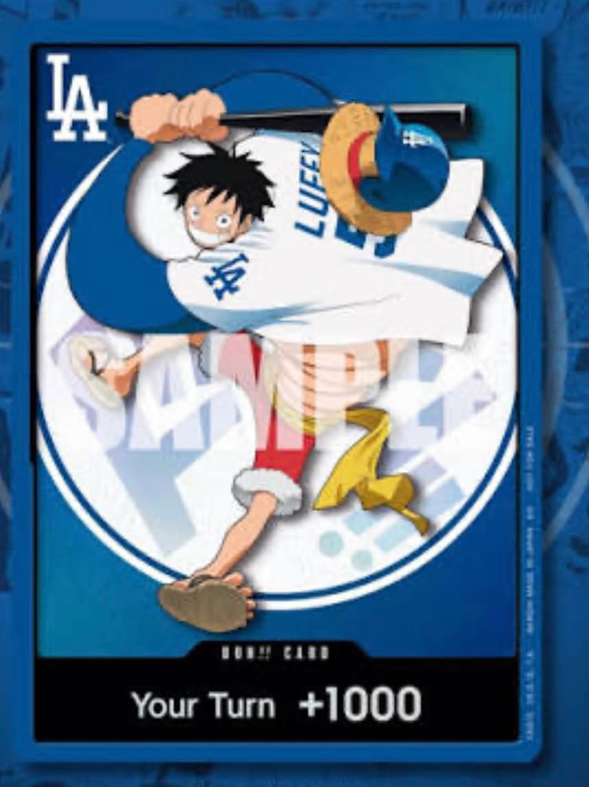 🔥 ONE PIECE × LA Dodgers Limited DON!! Card 🔥 A special
