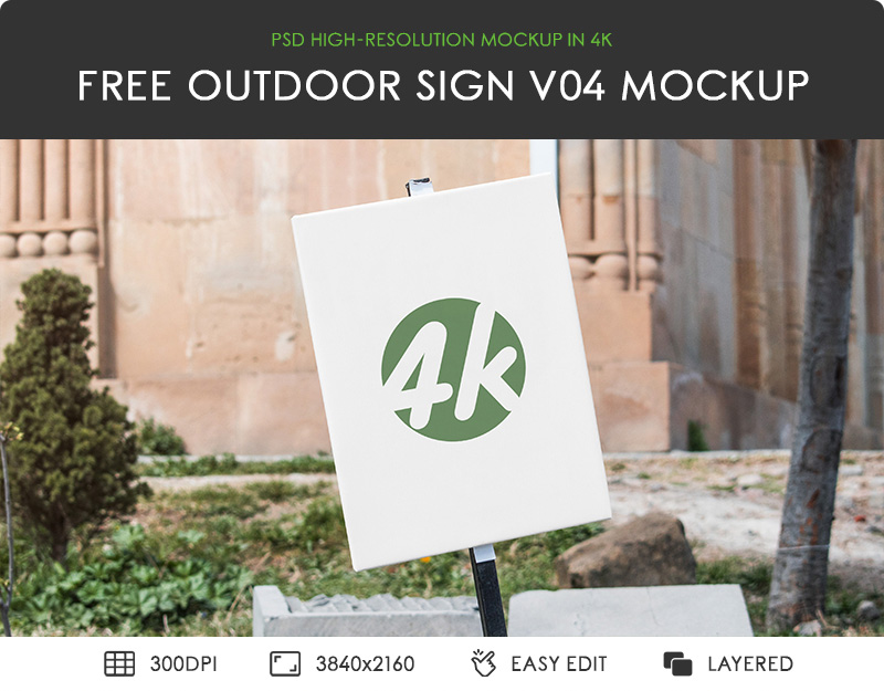 Country4k - Free Outdoor Sign MockUp PSD in 4k Create a...