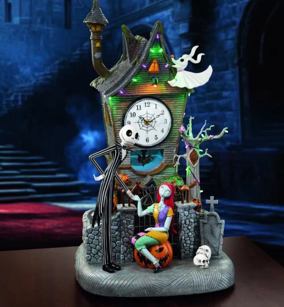 Nightmare Before Christmas record clock with backlight
