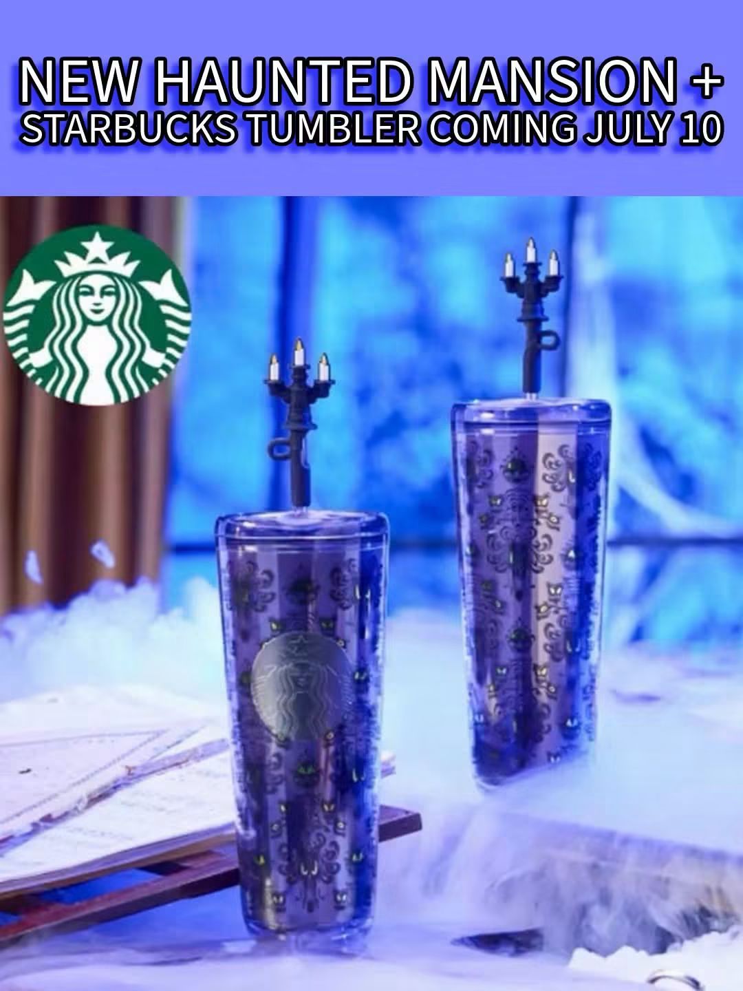 There is a New Starbucks + Haunted Mansion Wallpaper Tumbler