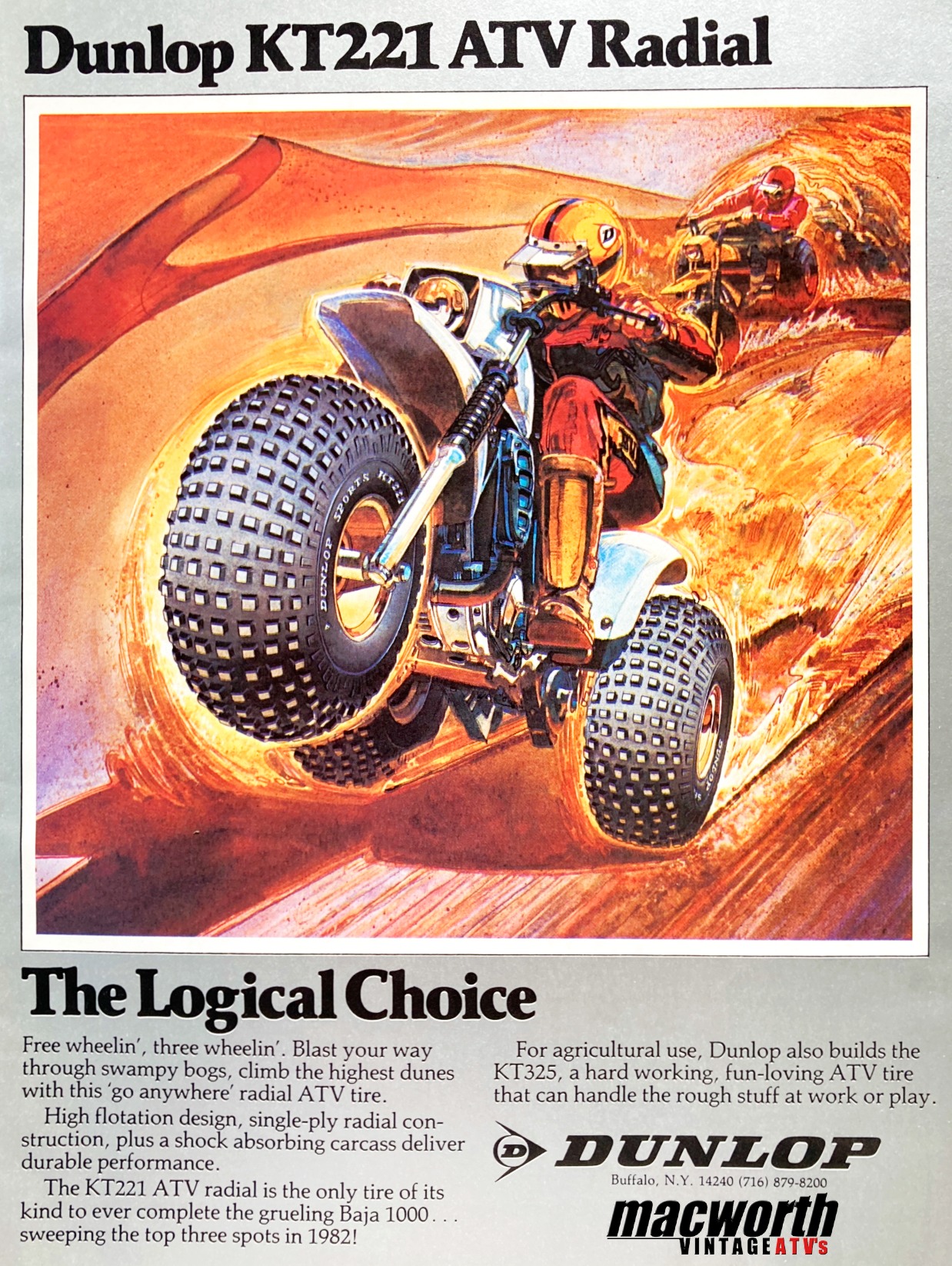 Dunlop KT221 ATV Radial | MacWorth Vintage ATVs 