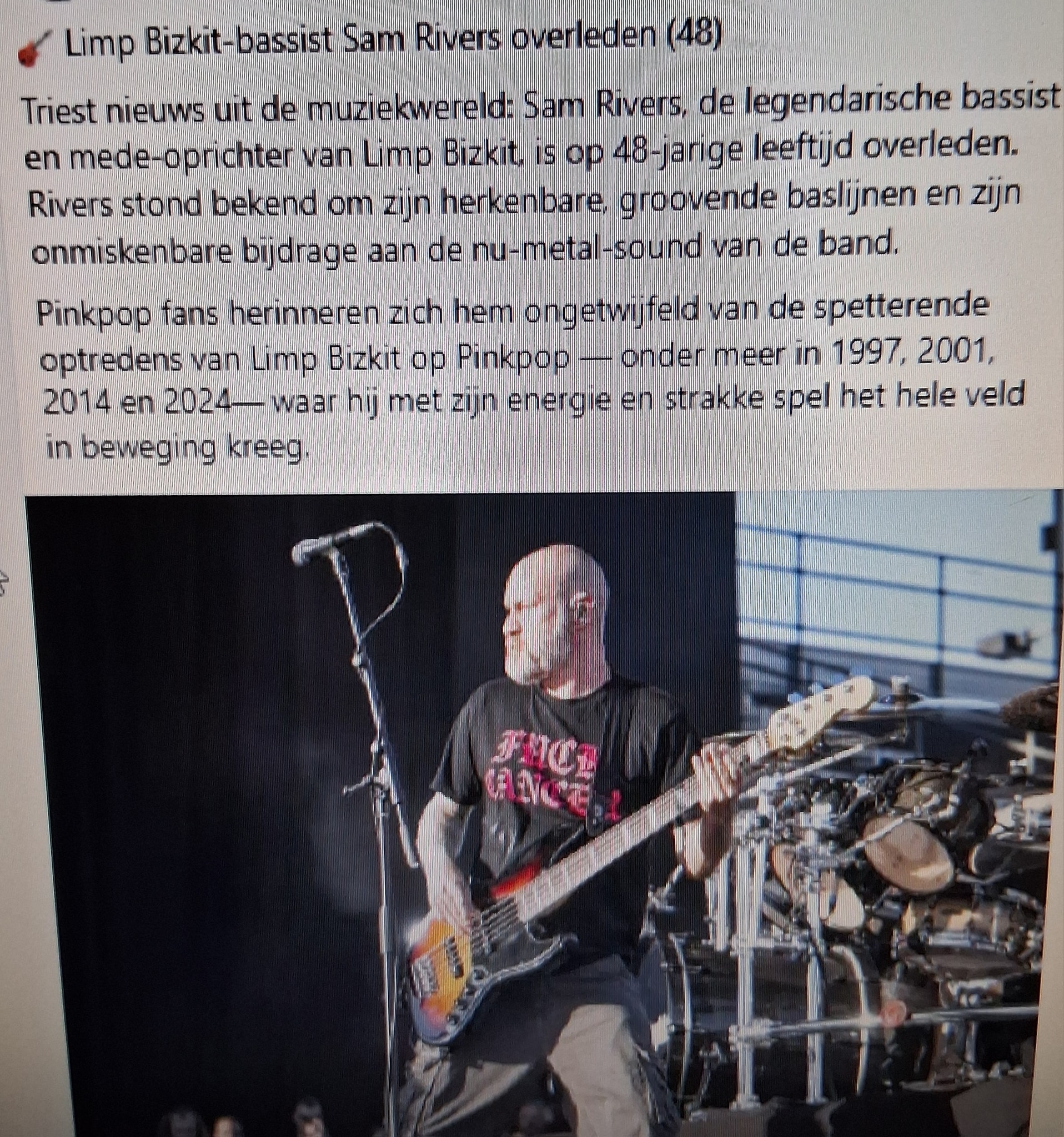 Irving's Choice-luisteraars | Rip. ...Sam Rivers...Limp Biskit bassist ...