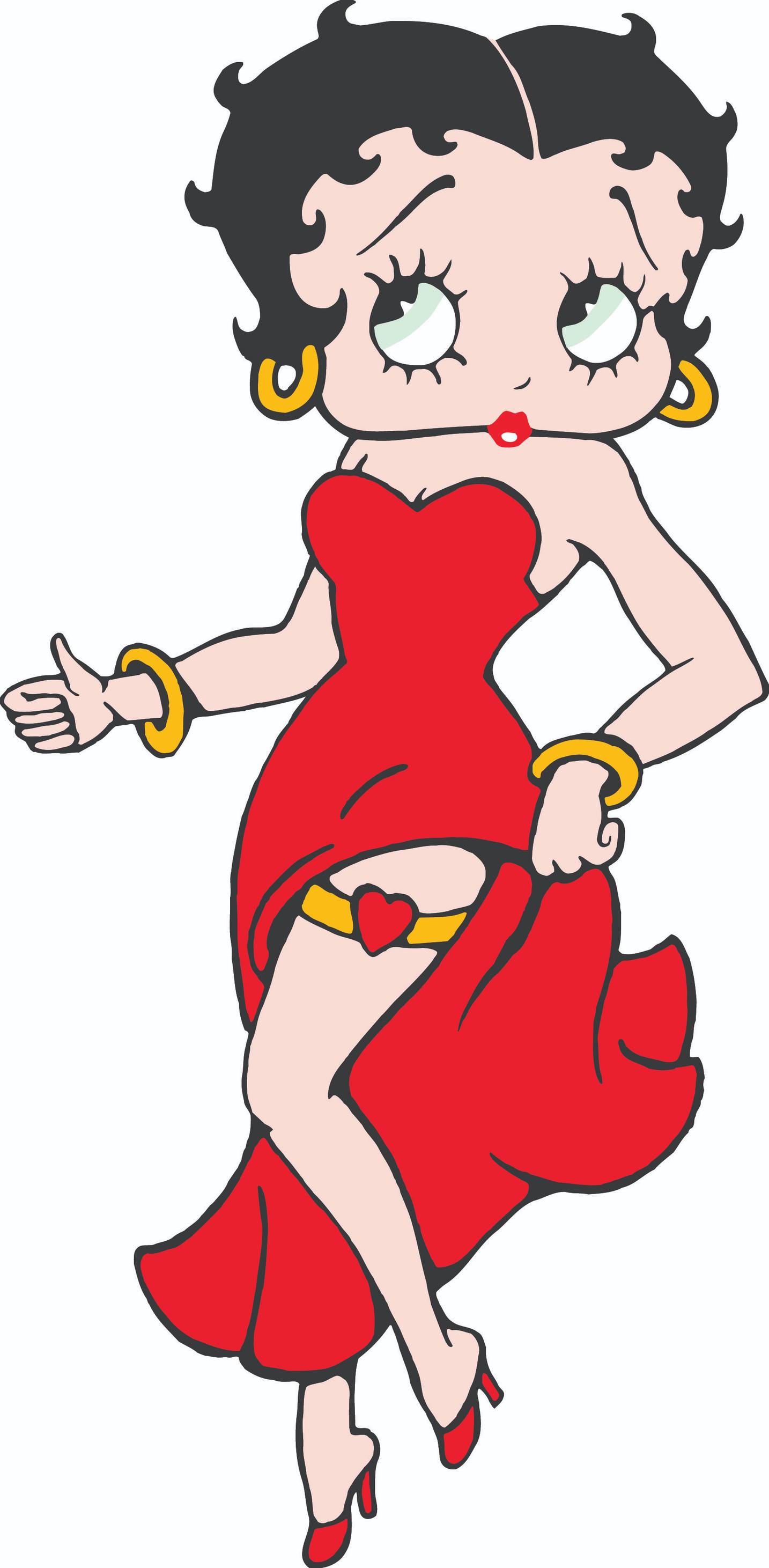 betty boop red dress Women's Boop! Iconic Crystal Bebe Logo Long Sleeve Dress, Size Small in Polyester/Spandex featuring a dazzling red glitter dress and standing 32 cm tall Betty Boop Kneeling (Red Dress)