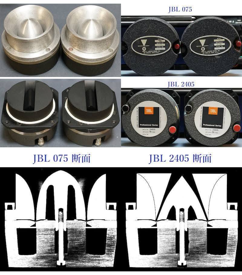 JBL 075 vs 2405 comparison results