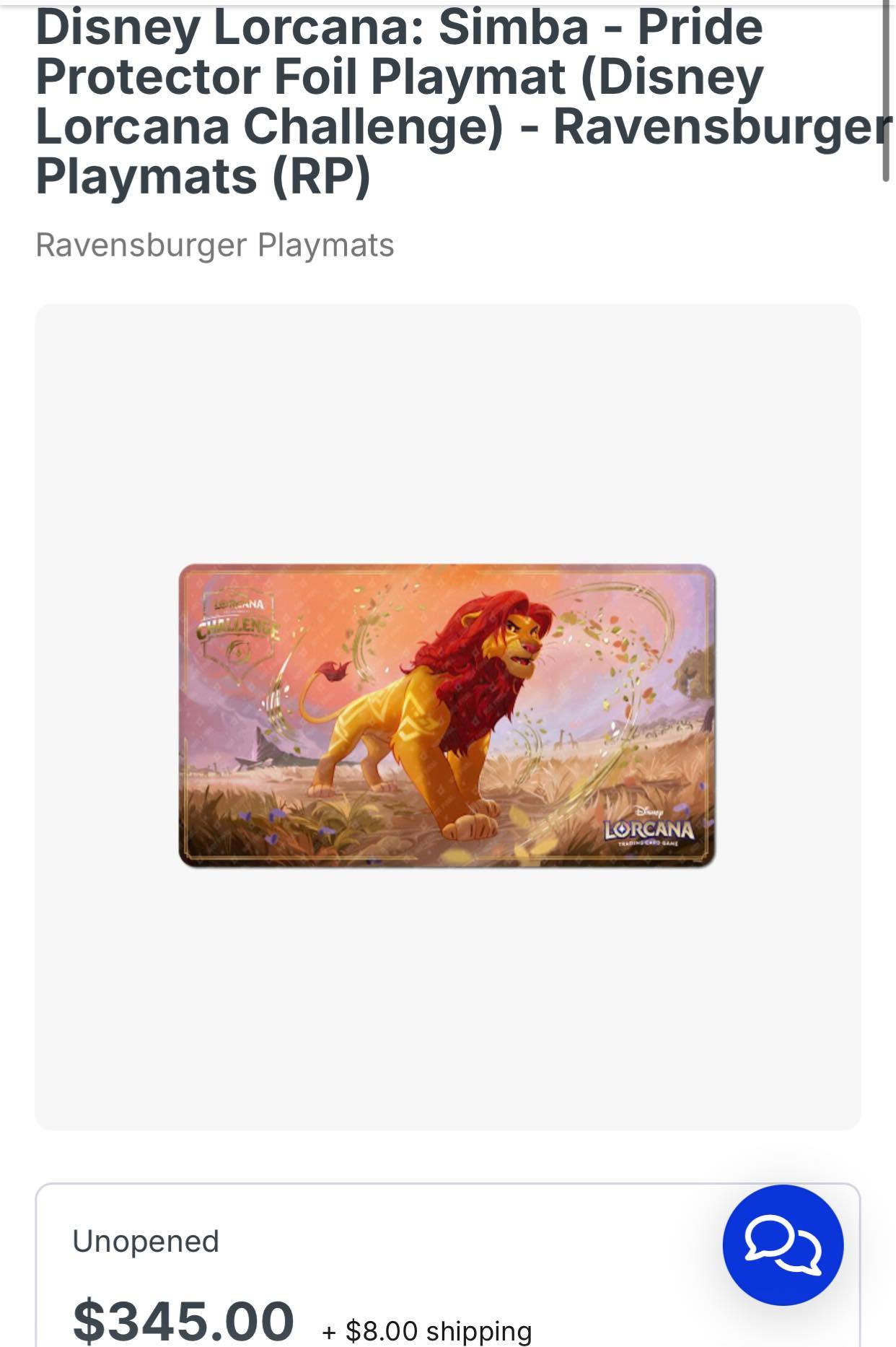 Disney Lorcana DLC mats price remains low