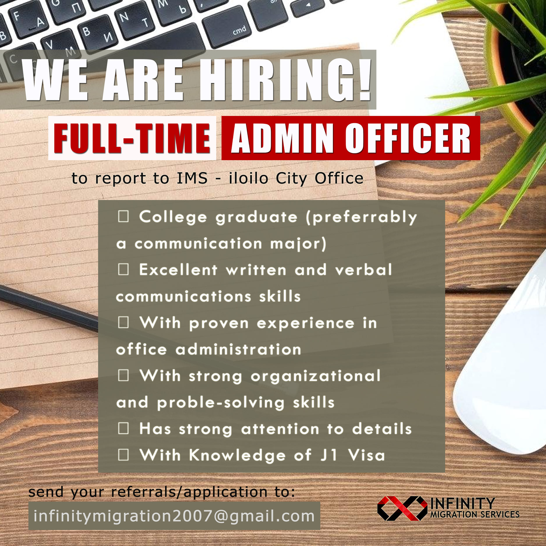 Infinity Migration Services - URGENT HIRING! JOIN OUR GROWING TEAM!!!🤩 ...
