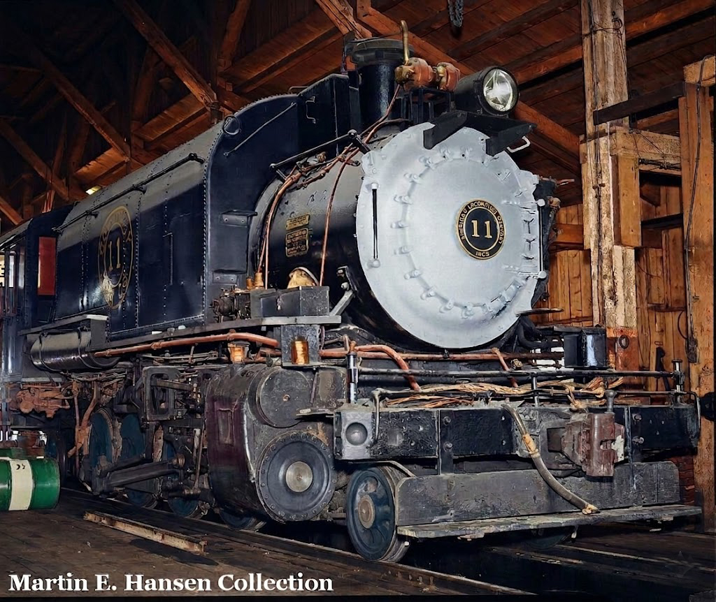 Coos Bay Lumber Company locomotive #104 on display