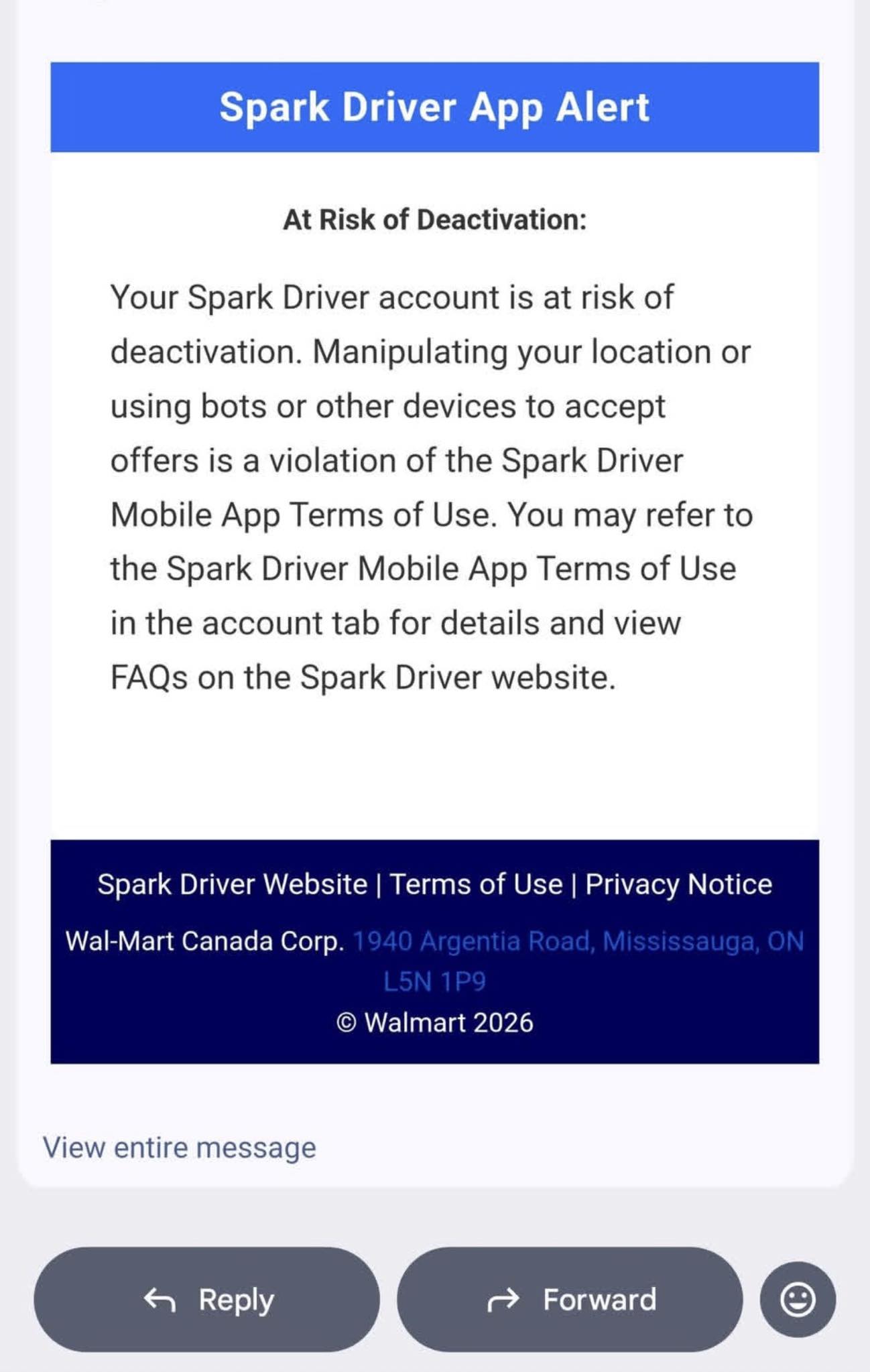 Early check-in (fake GPS) is a violation of the terms of Use. This 