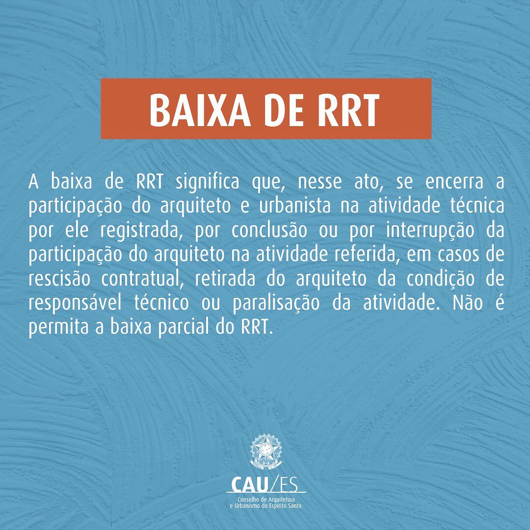 O Registro de Responsabilidade Técnica (RRT), documento obrigatório a ...