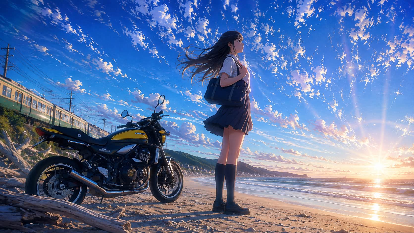 明方の海辺まで走ってきましたが、 5時で31℃😅 日中はとても乗る気に
