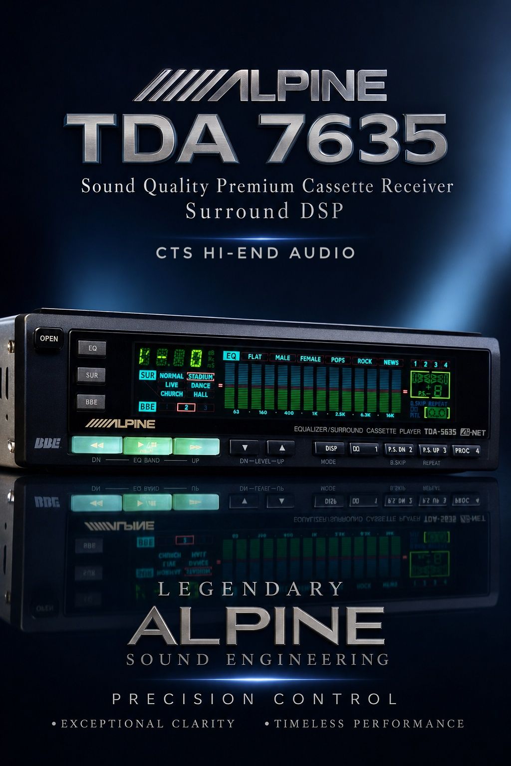 Alpine CDA-7846J Alpine TDA-5645 Graphic EQ and cassette