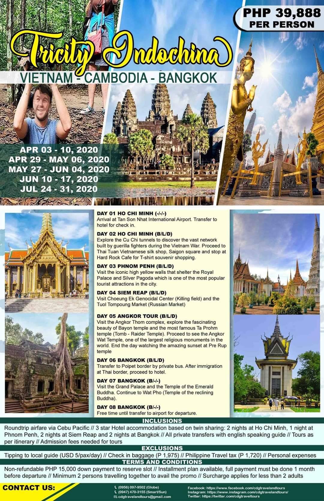 🌄 8D7N TRI CITY INDOCHINA PACKAGE 🌄... - CDG Travel and Tours