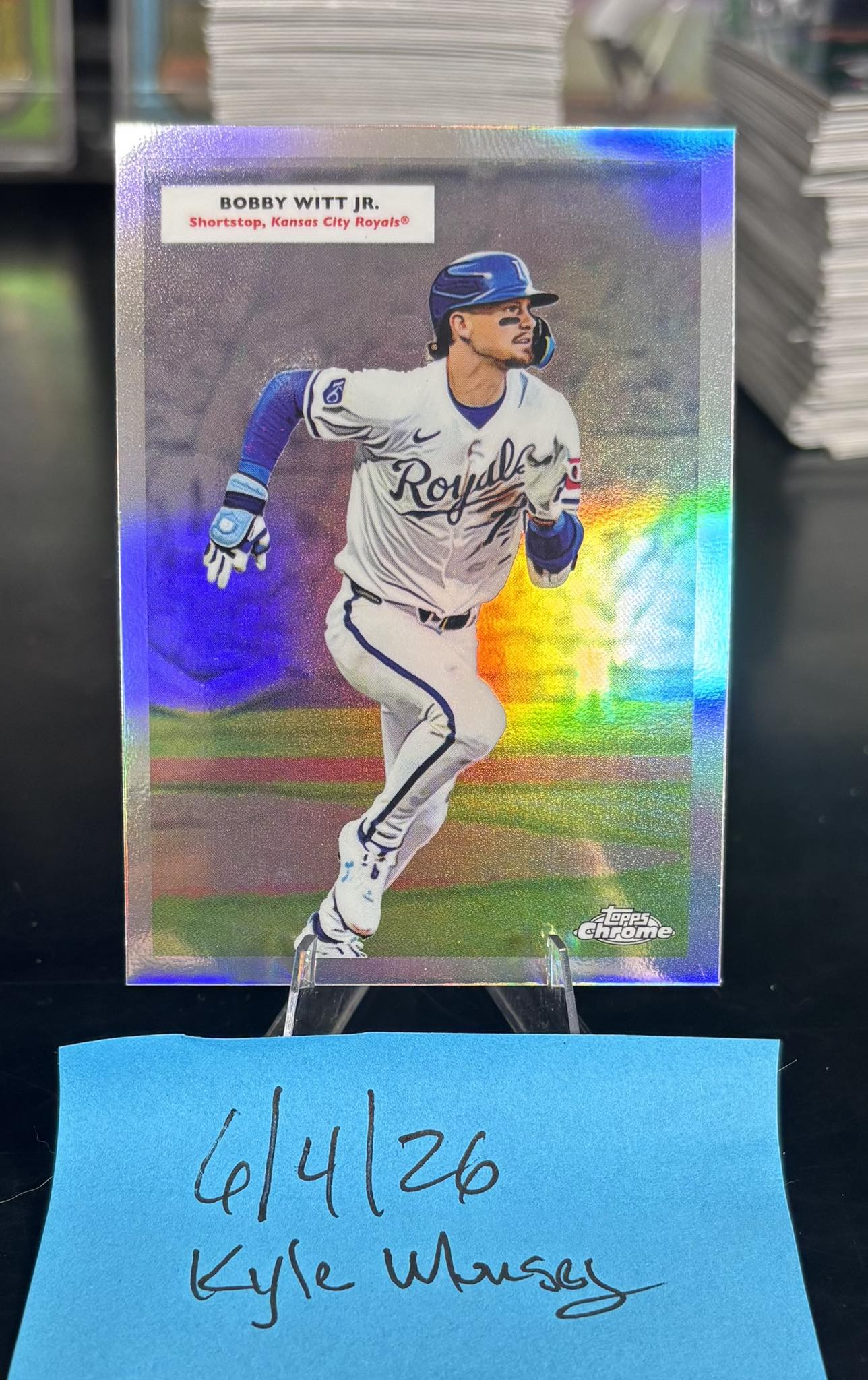 Is this Bobby Witt Jr card a chrome base or chrome refractor?