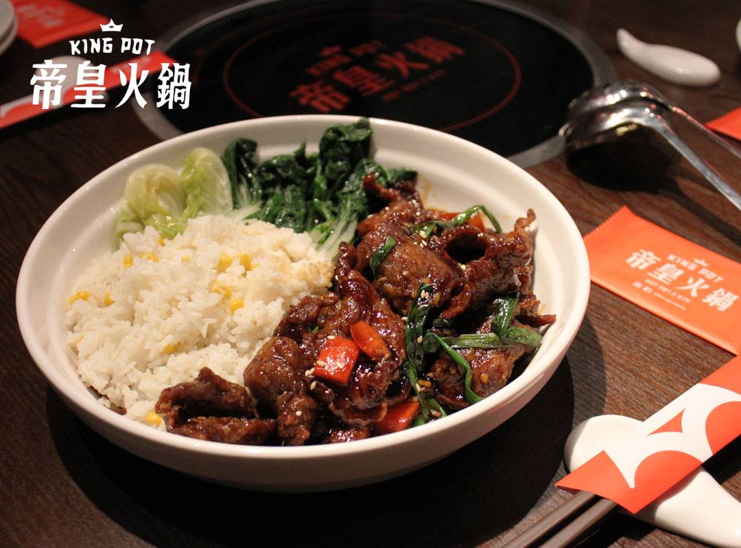 King Pot - Mongolian Beef with Rice. Set de carnes al...