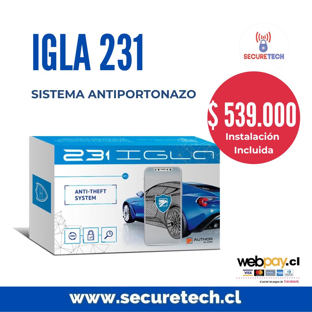 Securetech - Sistema Antiportonazo IGLA 231 Es ideal para vehículos de ...