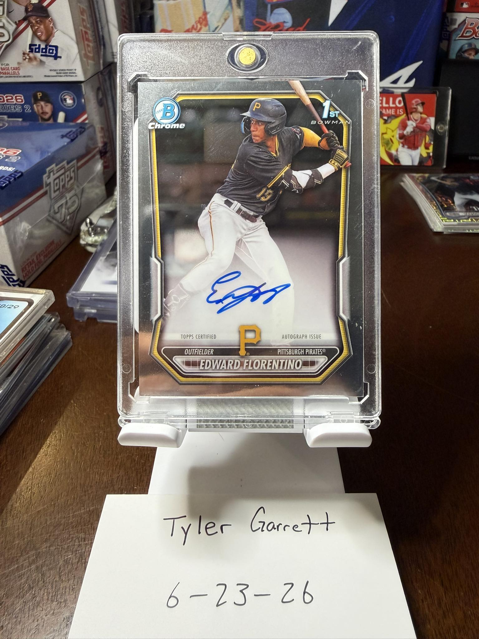 2026 Bowman Edward Florentino Chrome Auto Autograph card