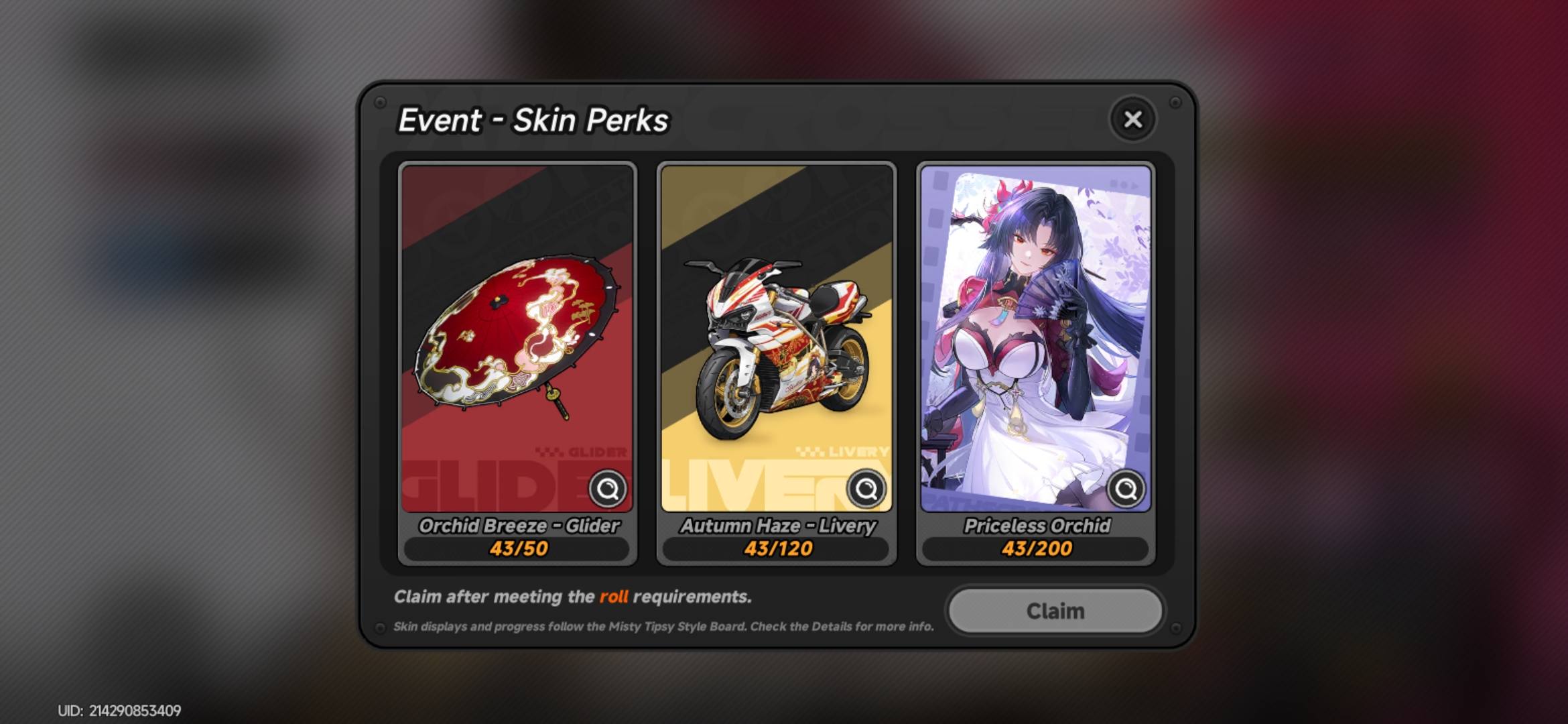 Got vehicle and character skins in 43 pulls but not Hotori