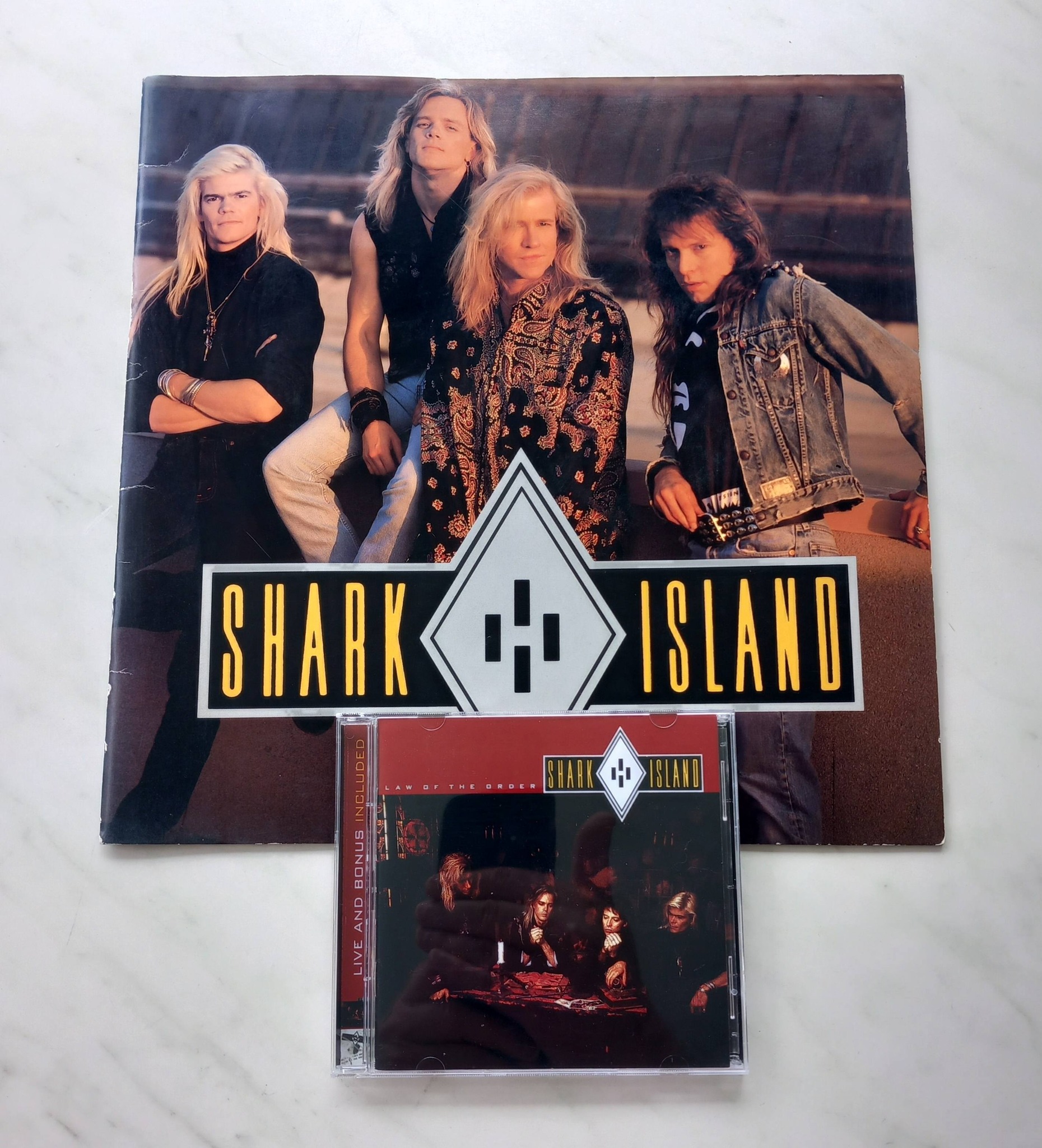 Shark Island's Law of the Order 1989 album on vinyl
