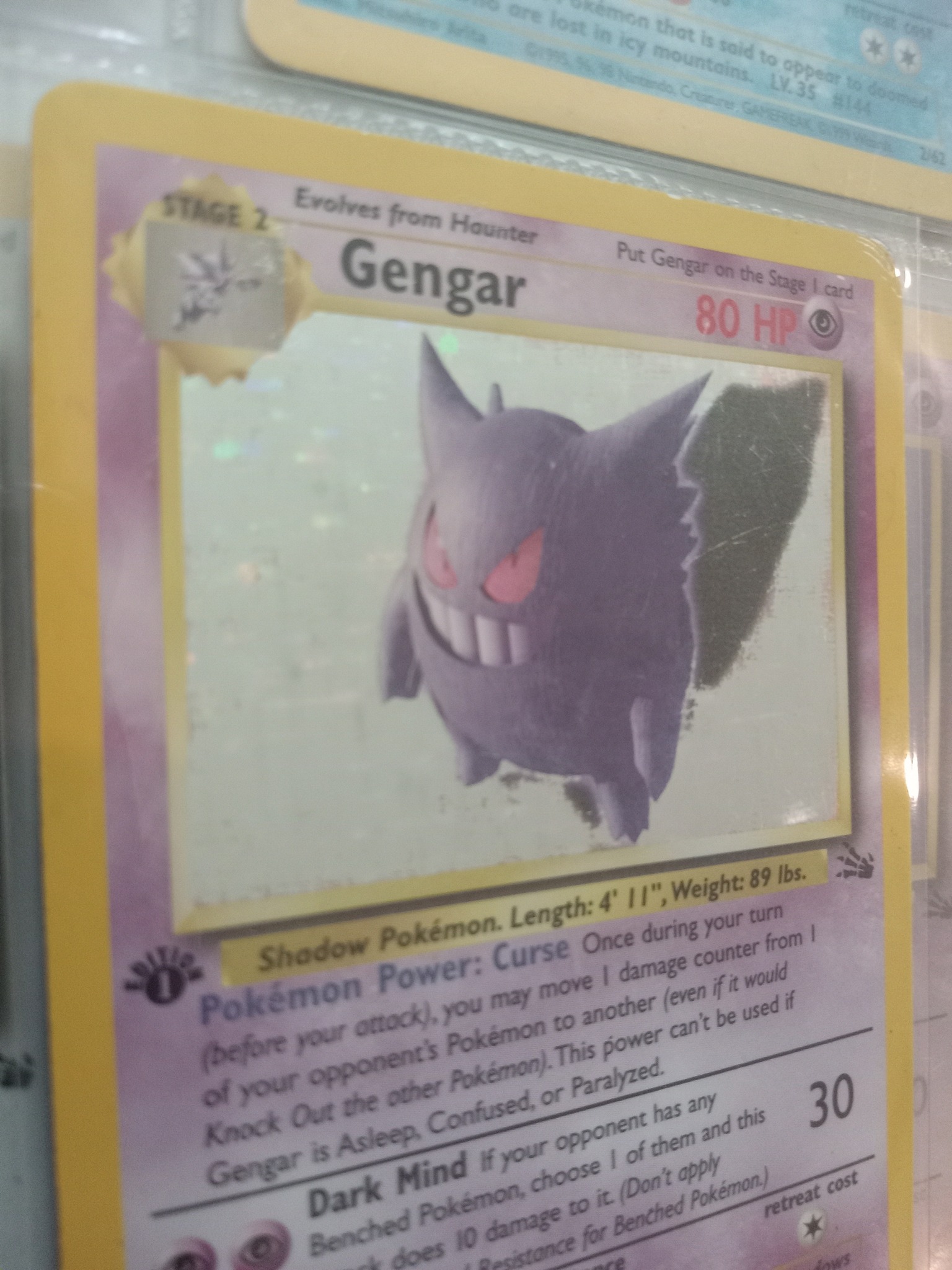 gengar pokemon card fossil 1999 Pokémon Gengar-Holo PSA NM-MT 8 – Sneak City proof acrylic case Fanatics Collect | Imagine buying