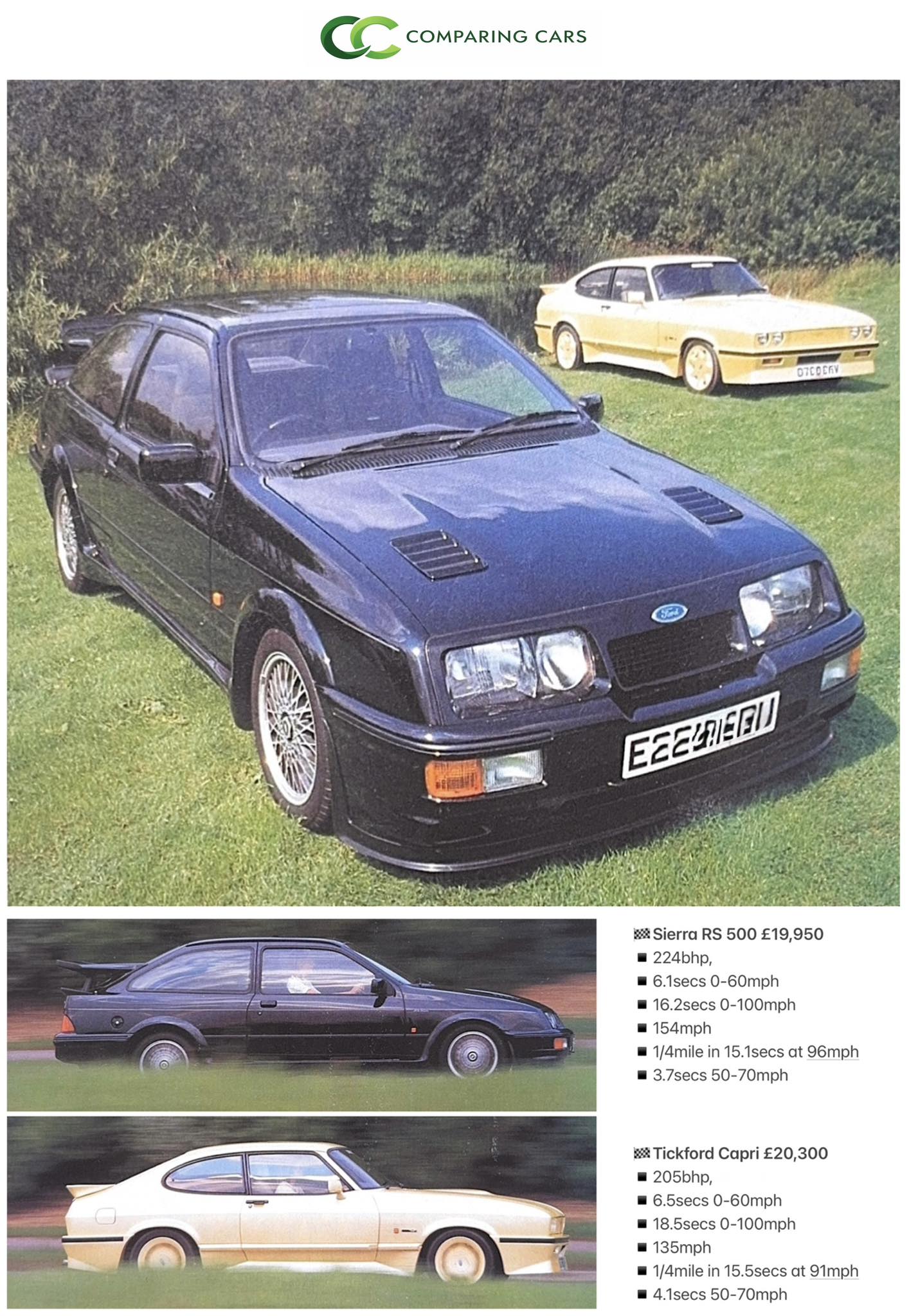 Tickford Capri and Sierra RS 500 compared