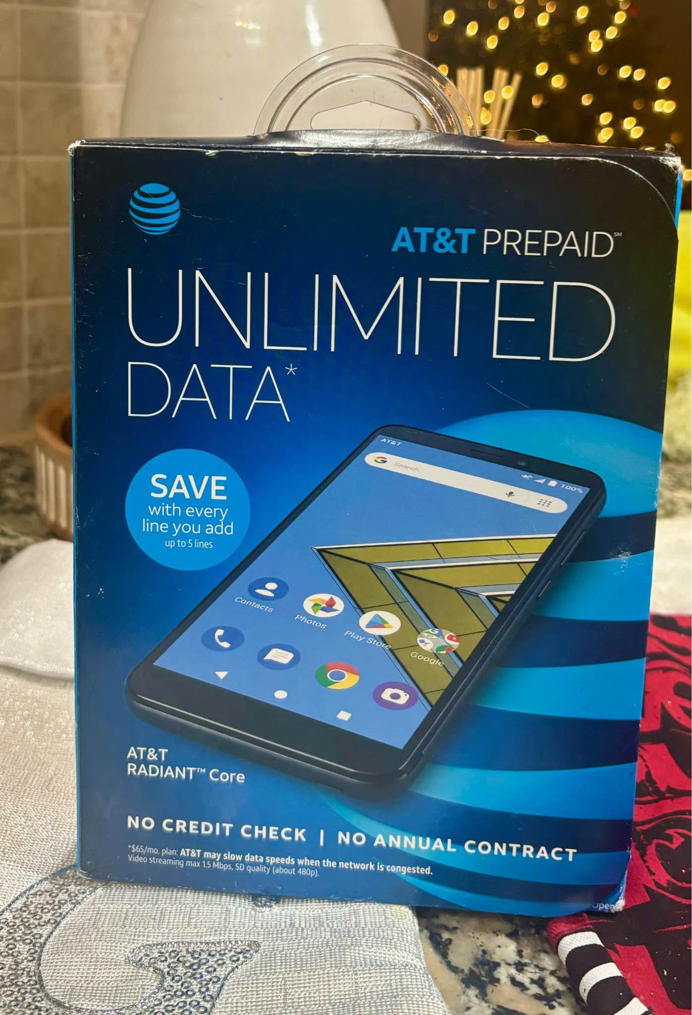 AT&T Radiant Core 16GB 4G GSM Prepaid Smartphone - Cell Phones - Katy ...