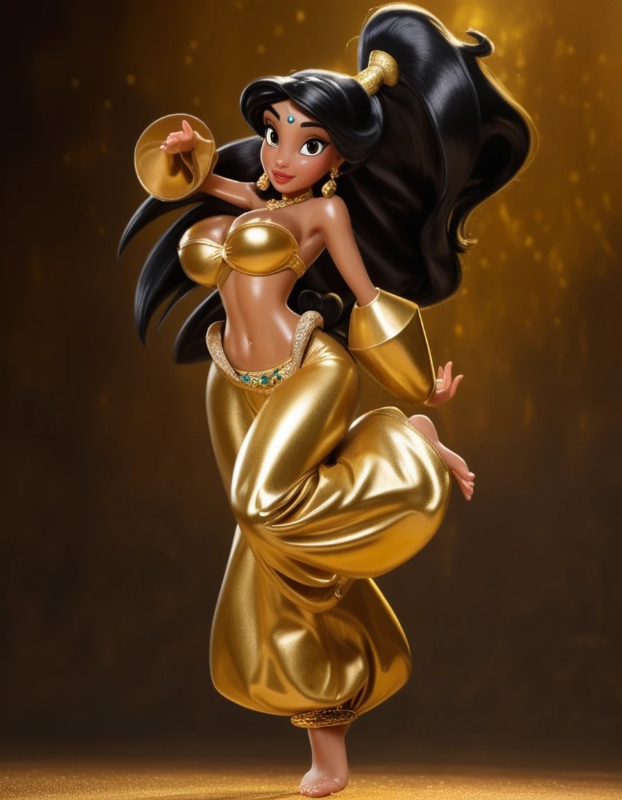 princess jasmine gold dress Jasmine, the sensual Disney princess, in luxurious settings Navy blue prom dress