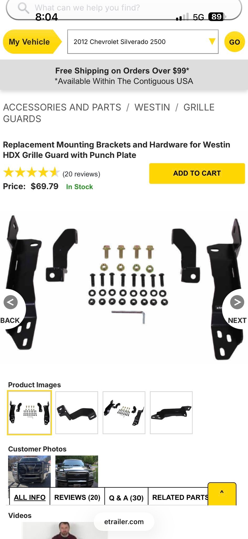 GM OEM Front Grille Shutter Mounting Bracket – 85632898 For 2016–2019 Silverado