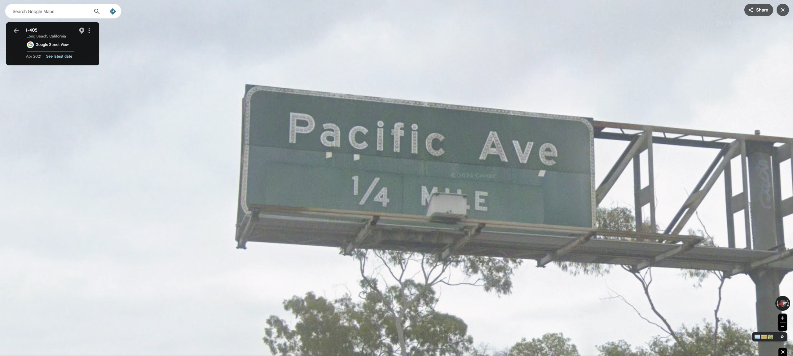 What was the original sign at Southbound 405 and 710? | Los