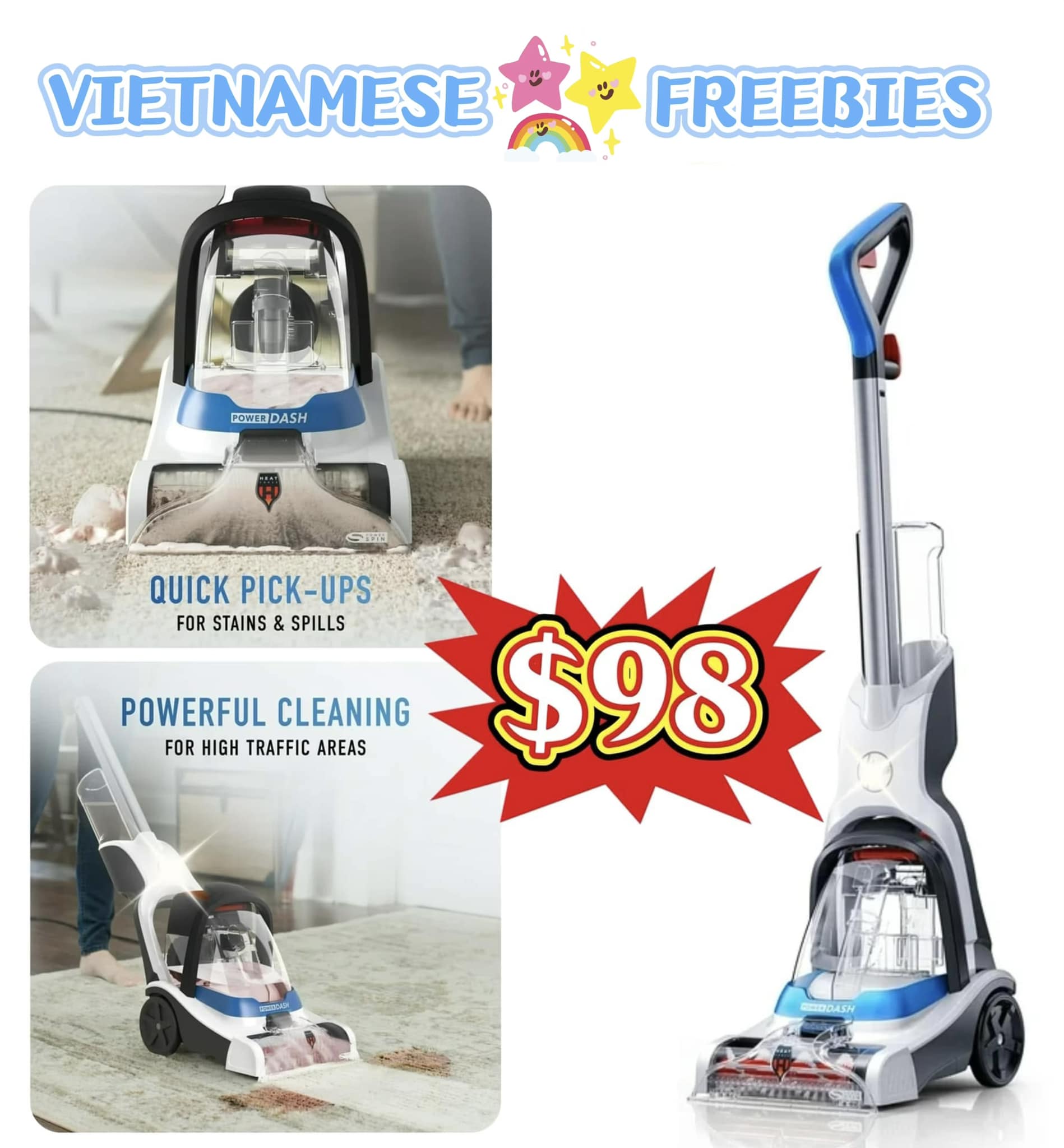 Hoover PowerDash Pet Advanced Compact Carpet Cleaner - Gray (FH55010