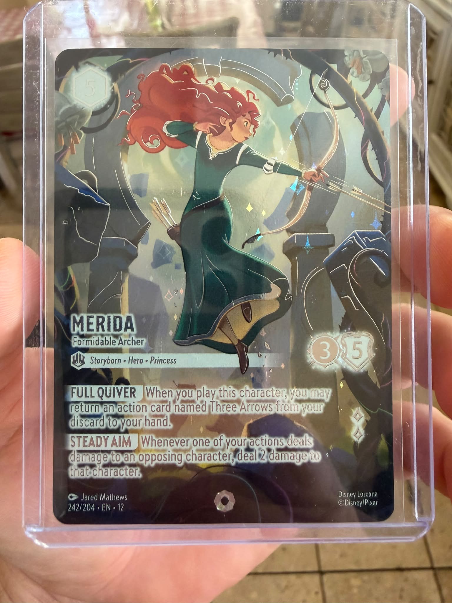 lorcana card back image Ravensburger Disney TCG Portfolio featuring Lorcana -Back Artwork | Holds Up to 252 Cards | Premium Storage | Stylish Protection | Ideal for Collectors & Players It Ralph and his pixelated pals from Litwaks Arcade as well as Anna What do you think of