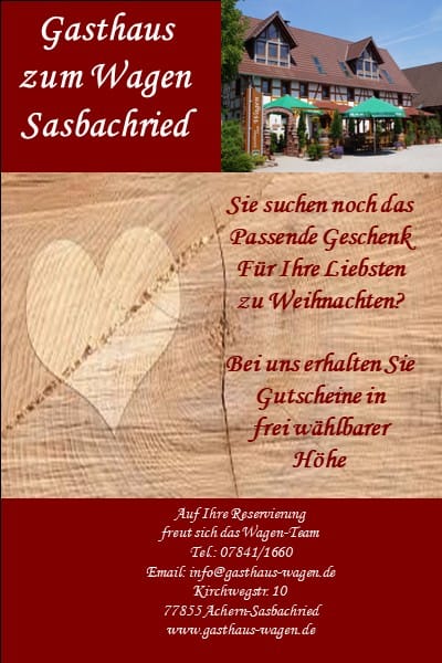 Gasthaus Wagen 帖子 Sasbachried Baden Wurttemberg Germany