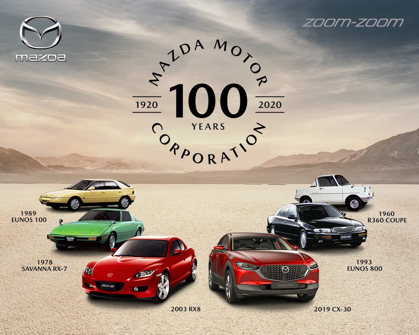 Celebrate Mazda's 100th Anniversary behind the wheel of a new 2020