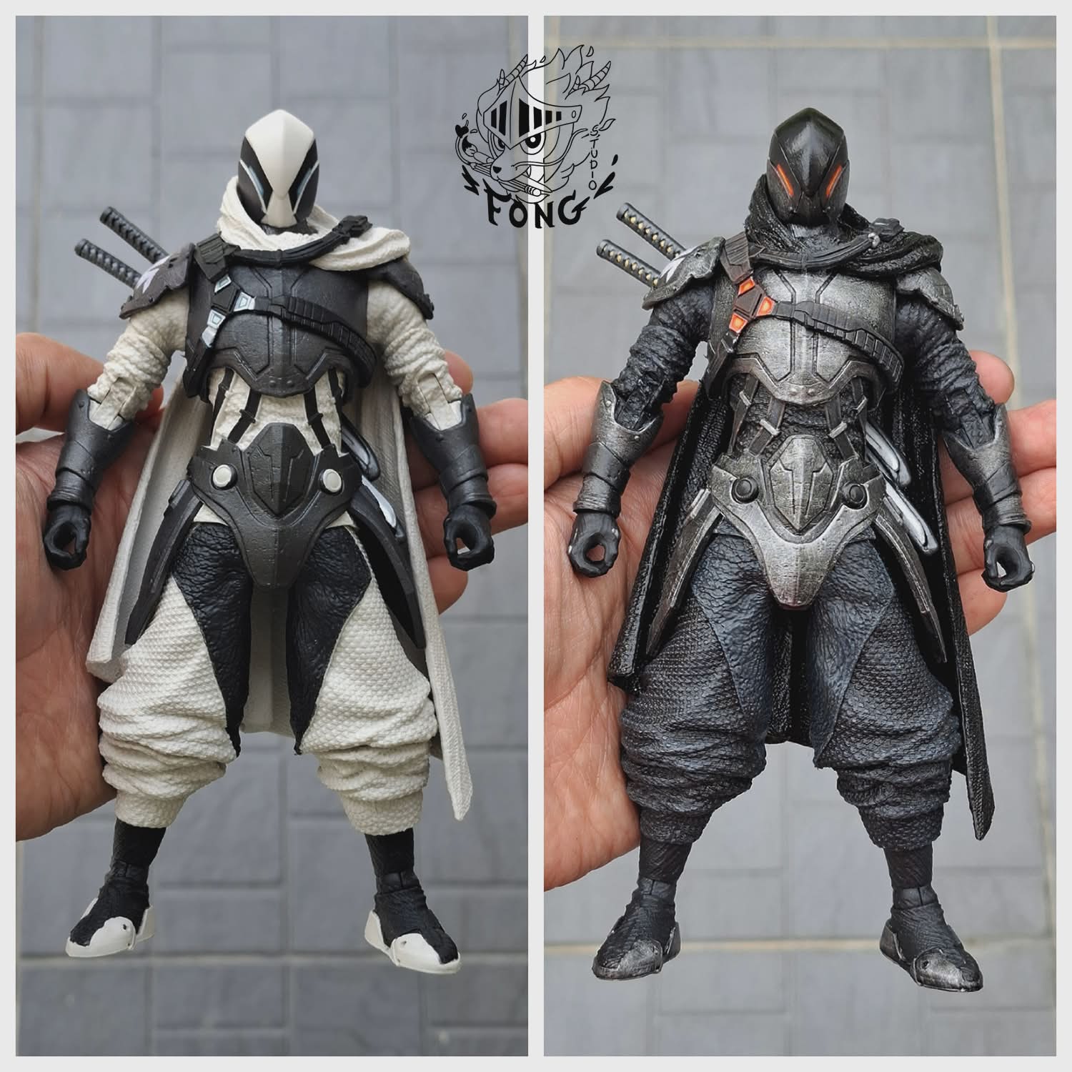 Custom repaint of Ghost-Maker figure in black ninja tone