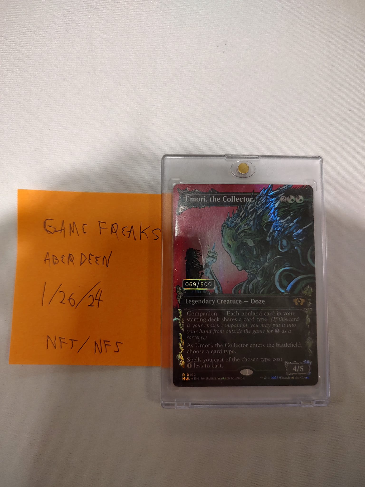 Looking for Umori, the Collector serialized Magic: The Gathering card